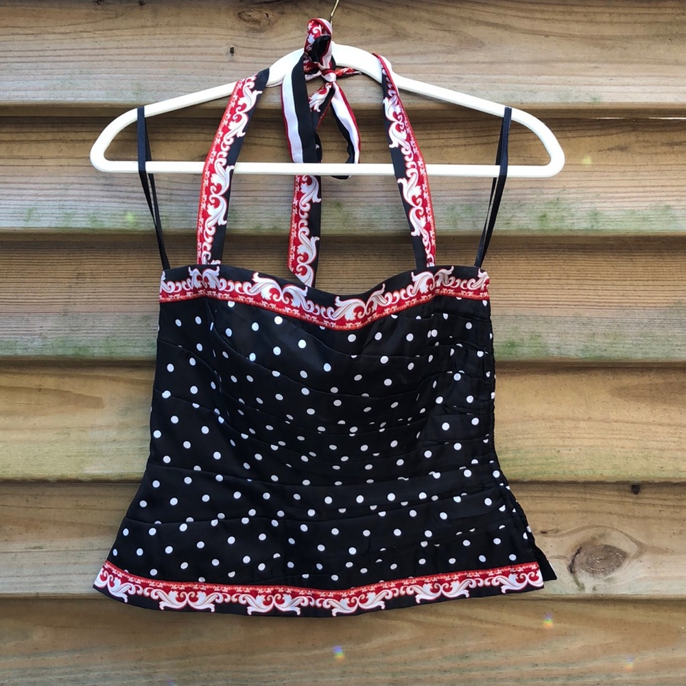 Black Polka Dot Top